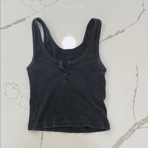 PacSun Charcoal Ribbed Tank Top